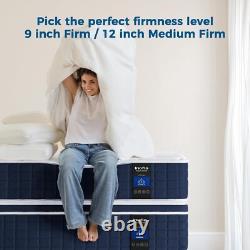 Inofia Small Double Mattress 9 Inch Small Double Size Pocket Sprung Memory Foam