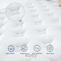 Inofia Small Double Mattress 9 Inch Small Double Size Pocket Sprung Memory Foam