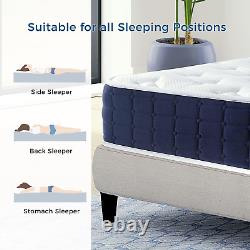 Inofia Small Double Mattress 9 Inch Small Double Size Pocket Sprung Memory Foam