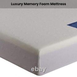 Ivory White Boucle Ottoman Double & King Size Fabric Bed Memory Foam Mattress