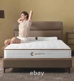 KOANTTI 20cm Thick Memory Foam Hybrid Mattress & Pocket Sprung Mattress, Medium a