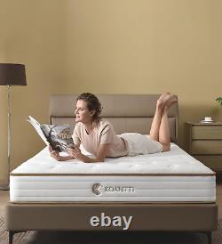 KOANTTI Hybrid Mattress 20cm Thick, Memory Foam, Pocket Sprung, Medium