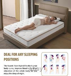 KOANTTI Hybrid Mattress 20cm Thick, Memory Foam, Pocket Sprung, Medium