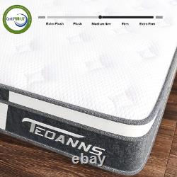 King 5FT Cool Memory Foam Mattress Pocket Sprung Mattress Orthopaedic Luxury Bed