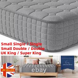 King Double Mattress 9.4 Inch Deep Pocket Sprung Breathable Memory Foam Spring