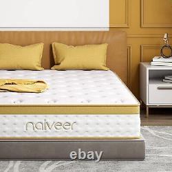 King Hybrid Mattress 10 Pocket Spring Luxury Cool Gel Memory Foam Medium Firm