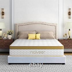 King Hybrid Mattress 10 Pocket Spring Luxury Cool Gel Memory Foam Medium Firm