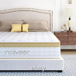 King Hybrid Mattress 10 Pocket Spring Luxury Cool Gel Memory Foam Medium Firm