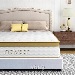 King Hybrid Mattress 10 Pocket Spring Luxury Cool Gel Memory Foam Medium Firm