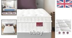 King Size 5FT Gel Memory Foam & Pocket Spring Mattress Orthopedic, Breathab