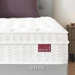 King Size 5FT Gel Memory Foam & Pocket Spring Mattress Orthopedic, Breathab