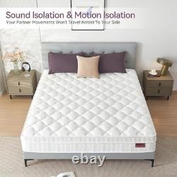 King Size 5FT Gel Memory Foam & Pocket Spring Mattress Orthopedic, Breathab