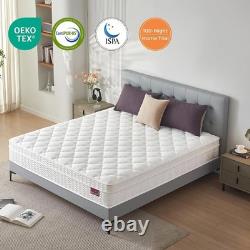 King Size 5FT Gel Memory Foam & Pocket Spring Mattress Orthopedic, Breathab