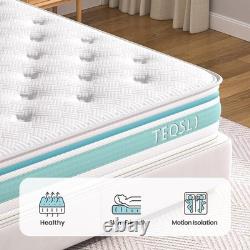 King Size Hybrid Mattress 5FT 7-Zone Gel Memory Foam & Pocket Sprung 10 Med