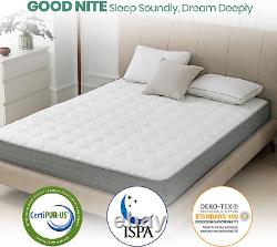 King Size Hybrid Mattress 8 Inch Memory Foam Pocket Sprung Medium Firm 150x200cm