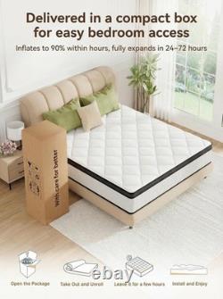 King Size Mattress 10.6 Inch Memory Foam Pocket Spring Mattress 5FT