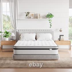 King Size Mattress 5FT, 10.6 Inch Gel Memory Foam Pocket Sprung Orthopedic Mattr