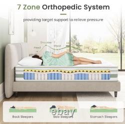 King Size Mattress 5FT, 10 Inch Gel Memory Foam Pocket Sprung Hybrid Mattress