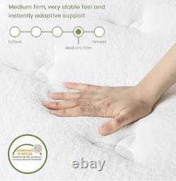 King Size Mattress 5FT, 10 Inch Gel Memory Foam Pocket Sprung Hybrid Mattress