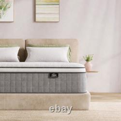 King Size Mattress 5FT, 10 Inch Gel Memory Foam Pocket Sprung Hybrid Mattress, 7