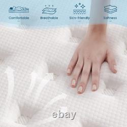 King Size Mattress 5FT, 10 Inch Memory Foam Medium Firm & Pocket Spring Mattress