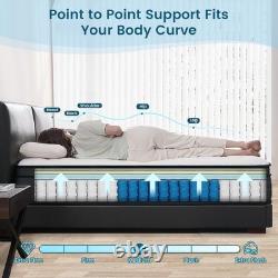 King Size Mattress 5FT, 10 Inch Memory Foam Medium Firm & Pocket Spring Mattress