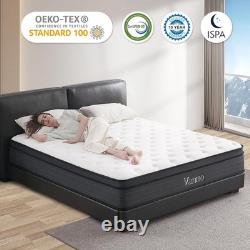 King Size Mattress 5FT, 10 Inch Memory Foam Medium Firm & Pocket Spring Mattress