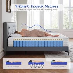King Size Mattress 5FT, 10 Memory Foam & Pocket Sprung 9-Zone (150x200x25cm)