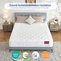 King Size Mattress 5FT, 10 Memory Foam & Pocket Sprung 9-Zone (150x200x25cm)
