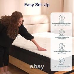King Size Mattress 5FT, 12 Inch Memory Foam Pocket Sprung Hybrid Mattress, 9-Zon