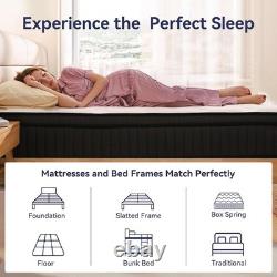 King Size Mattress 5FT, 12 Inch Memory Foam Pocket Sprung Hybrid Mattress, 9-Zon