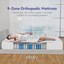King Size Mattress 5FT 9.5 Memory Foam & Pocket Sprung 9-Zone Orthopedic