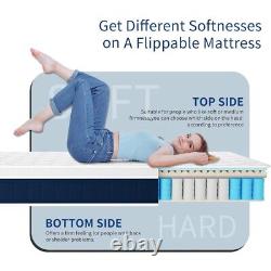 King Size Mattress 5FT, Gel Memory Foam Pocket Sprung Orthopedic Mattress