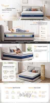 King Size Mattresses Memory Foam Hybrid Coil Spring 5ft Matress 150 x 200 cm
