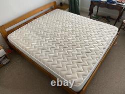 King size wooden pine oak bed frame pocket sprung memory foam mattress £850