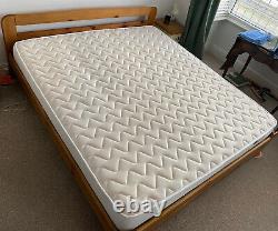 King size wooden pine oak bed frame pocket sprung memory foam mattress £850