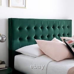 Kingley Green Velvet Ottoman Storage Bed