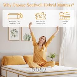 Kingsize Mattress 27cm Memory Foam & Pocket Spring Hybrid 7-Zone Ergonomic Suppo