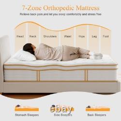 Kingsize Mattress 27cm Memory Foam & Pocket Spring Hybrid 7-Zone Ergonomic Suppo