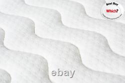 Kingsize Mattress Memory Foam Sleep Soul Space 150cm 5FT Pillow Top 2000 Pocket