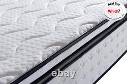 Kingsize Mattress Memory Foam Sleep Soul Space 150cm 5FT Pillow Top 2000 Pocket