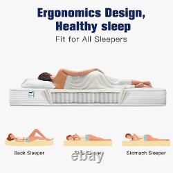 Kono King Size Mattress, 20cm Memory Foam Pocket Sprung Mattress, Hybrid Mattre