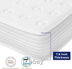 Kono King Size Mattress, 20cm Memory Foam Pocket Sprung Mattress, Hybrid with