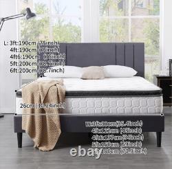 LANKOU Double Pillow Top Memory Foam Hybrid Pocket Sprung Mattress 190x137x26cm