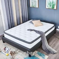 LANKOU Pillow Top Memory Foam Hybrid Pocket Sprung Mattress, 5FT King