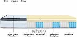 LANKOU Pillow Top Memory Foam Hybrid Pocket Sprung Mattress, Double 4FT 6