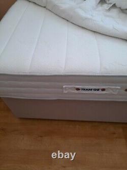 Light Beige Single Memory Foam/Pocket Spring Mattress, Divan + Headboard