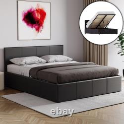 Lisbon Ottoman Faux Leather Bed Frame & Gel Memory Foam Pocket Spring Mattress