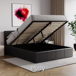 Lisbon Ottoman Faux Leather Bed Frame & Gel Memory Foam Pocket Spring Mattress