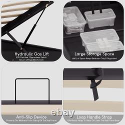 Lisbon Ottoman Faux Leather Bed Frame & Gel Memory Foam Pocket Spring Mattress